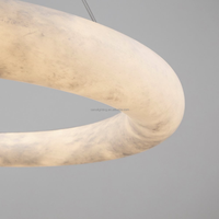 Lustre moderne en laiton finition nordique en albâtre, style américain de luxe pour salon, hôtel, luminaires suspendus
