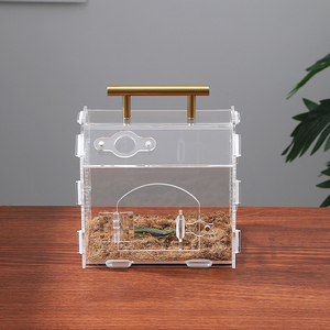 Acrylic Transparent Magnetic Suction Portable Assembled Crawler Box For Hermit <b>Crabs</b> And Pet Breeding Tank - Product Image 2