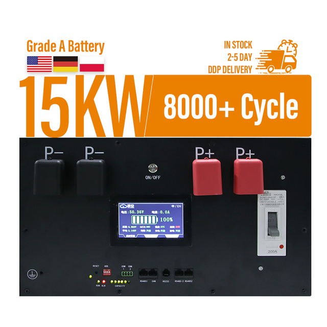 OEM Fast Delivery 15kwh Home Solar Energy System 51.2V 300Ah LiFePO4 Lithium Battery Pack Energy Storage Battery 48v Battery Box