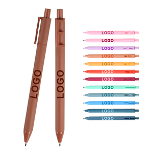 Promotional Bulk Plastic Multi-color Retractable Rubber Ballpoint <b>Pen</b> with Customized Logo Printed Advertising Ball Point Gift - Product Image 2