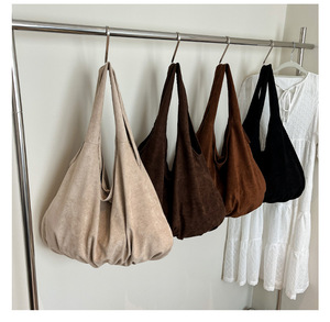 Bolso Tote <span class=keywords><strong>Vintage</strong></span> para Mujer, Bolso de Mano Elegante de Gran Capacidad para el Trabajo, Bolso de Hombro de Gamuza - Product Image 2