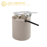 E26 Edison Porte-ampoule à vis Applique murale en céramique Base de lampe en céramique douille d'extension en porcelaine