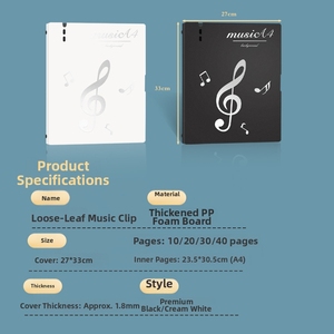 Cartella Porta Spartiti Staccabile con Design Trasparente Antiriflesso, Regalo Personalizzabile per Musicisti - Product Image 4
