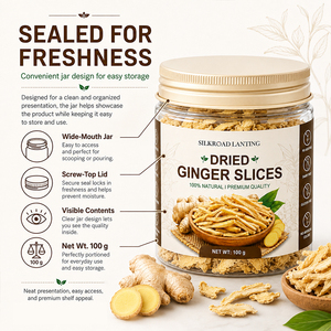 Tranches de gingembre naturelles séchées au soleil pour une saveur authentique et une préparation facile, couleur dorée - Product Image 4