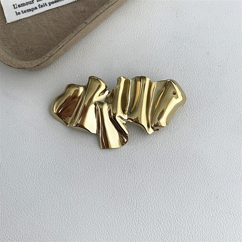 Broche irrégulière dorée 6 - 65 cm