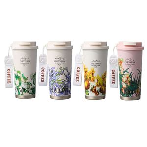 Stainless Steel <b>Coffee</b> Mug Thermos Custom logo Tumbler Thermos <b>Bottle</b> with Straw Stock Products - Product Image 1