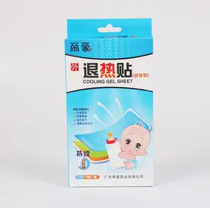 Custom Baby Cooling Gel Patch Product Papier Doos Custom Opvouwbare Papieren Doos Voor Baby Vangen Kom Met Doorzichtig Venster En Hanger
