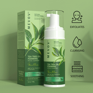 Gel <span class=keywords><strong>Limpiador</strong></span> <span class=keywords><strong>Facial</strong></span> Vegano de Aceite de Árbol de Té de Marca Blanca, Limpieza Profunda, Control de Grasa y Limpieza de Poros - Product Image 3
