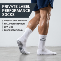 Chaussettes de sport athlétiques respirantes avec option de logo personnalisé, chaussettes de football antidérapantes pour l'entraînement, chaussettes athlétiques pour hommes avec logo