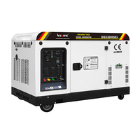 Generator Diesel Hi-earns 16KW Silent Air Cooled Dua Silinder 400V 12V DC 50Hz 3 Fasa