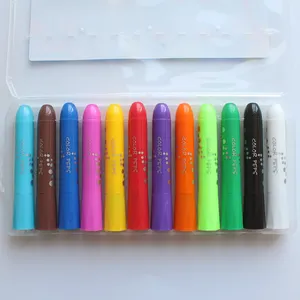 MeiduGaga Washable Quick Dry 12 Colors Watercolor Pastel Non-toxic Colorful Stick Crayon Set kiddy crayon office students
