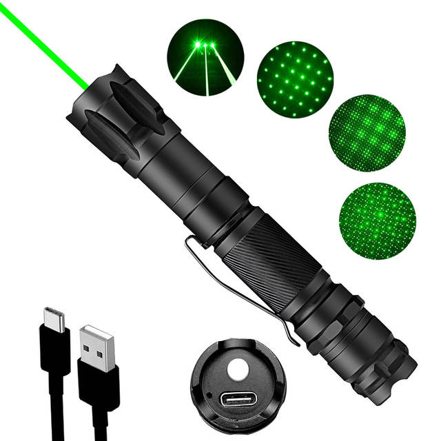 2026 Fashional High Power Adjustable Focus Green/Red Laser Pointer Pen 532nm /650nm 100 to 1000 Meters Long Range Torch