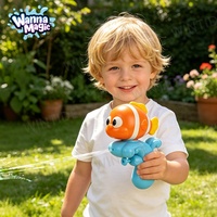 WANNA MAGIC Mini pistolet à eau en plastique en forme de requin baleine mignon pour les tout-petits et les enfants, plage, piscine, bain, été, à partir de 3 ans