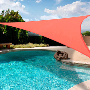 Colore rosso poliestere impermeabile parasole vela Guangdong telo parasole <span class=keywords><strong>per</strong></span> <span class=keywords><strong>tende</strong></span> <span class=keywords><strong>da</strong></span> esterno triangolo parasole vela - Product Image 2