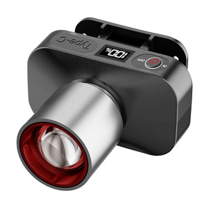 ไฟหน้าเลเซอร์ LED <span class=keywords><strong>1000</strong></span>ลูเมนชาร์จได้ยาวนานแบบชาร์จไฟได้ไฟหน้าแบบดิจิตอลซูมไฟหมวกกันน็อคสำหรับการค้นหาตั้งแคมป์ - Product Image 2