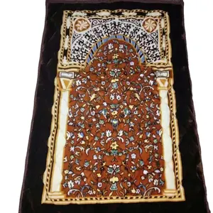 חדר לוח שטיחים Suppliers-100% פוליאסטר Raschel שטיח תפילה מוסלמי תפילת מחצלת Sajadah שטיח למכירה