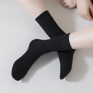 Women's <b>Wool</b> Mid Calf <b>Socks</b> Solid Color Anti Bacterial Warm Casual Slouch <b>Socks</b> - Product Image 3