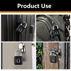 Candado Inteligente con Huella Dactilar, Seguridad IP67, Impermeable, Sin Llave, Antirrobo, <span class=keywords><strong>para</strong></span> el Hogar, <span class=keywords><strong>Gimnasio</strong></span>, Casillero - Product Image 4