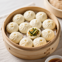Vente en gros de petits pains aux légumes cuits à la vapeur chinois surgelés (Bao) -prêts à manger, approvisionnement en vrac pour restaurants