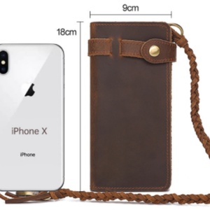 High Quality Genuine Crazy Horse Cowhide Leather Long Men <b>Wallet</b> - Product Image 2