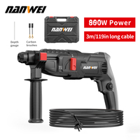 NANWEI Meilleure vente Marteau perforateur 20mm Perceuse électrique à main pour béton domestique