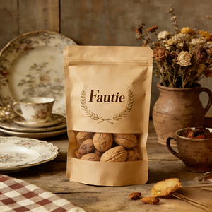 Bolsa de Embalaje Personalizada Biodegradable con Cierre, para Dulces, Galletas, Palomitas de Maíz, con Ventana Transparente y a Prueba de Olores - Product Image 1