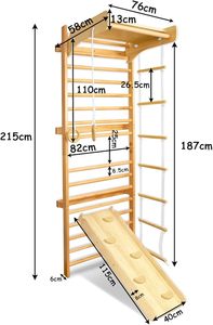 Columpio y Gimnasio Infantil <span class=keywords><strong>para</strong></span> Interiores, Gran Estructura de <span class=keywords><strong>Madera</strong></span> <span class=keywords><strong>para</strong></span> Escalar, <span class=keywords><strong>para</strong></span> <span class=keywords><strong>Parques</strong></span> de Diversiones y Niños - Product Image 4