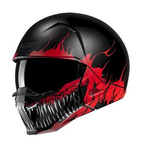 Casco Moto HJC I20 Jet Nero Rosso in Policarbonato Taglia L Protezione Integrale - Product Image 1