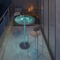 Table de bar en verre intelligente et élégante de style moderne pour la maison et l'hôtellerie
