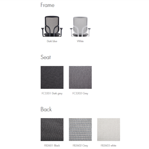 Kursi kantor putih ergonomis dengan sandaran lengan, kursi rumah adaptif nyaman kualitas tinggi dengan sandaran lengan 3D yang dapat disesuaikan - Product Image 4