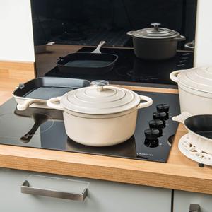 Cocotte en fonte émaillée de qualité supérieure, poignée ronde, plusieurs tailles (<span class=keywords><strong>18</strong></span>/20/22/24/26/28 <span class=keywords><strong>CM</strong></span>), compatible gaz/<span class=keywords><strong>induction</strong></span>/four - Product Image 5