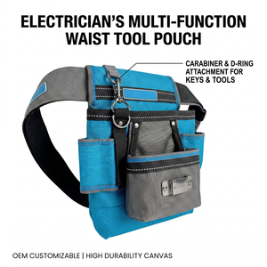 Sac à outils portable avec logo personnalisé, imperméable, professionnel, pour électricien, ceinture porte-outils - Product Image 2