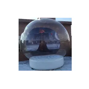 Inflatable Snow Globe Shopping mall display air model Christmas snow globe Transparent crystal ball cartoon doll air model