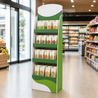 Support d'affichage POS autoportant personnalisable, présentoir promotionnel en carton ondulé pour la publicité en supermarché et vente au détail