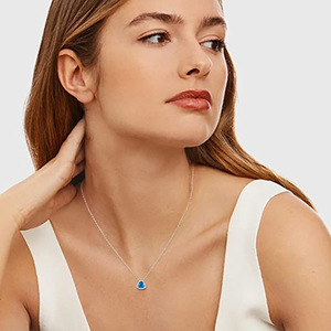 Collar con colgante de corazón para mujer, joyería de moda de estilo vintage, regalo para uso diario - Product Image 3
