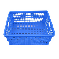 Conteneurs en plastique OEM du fabricant, pour fruits, à bas prix, empilables, boîte de rangement à bras, caisse de supermarché, légère et durable