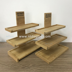 Tre Gỗ Hiển Thị Đứng Truy Cập Đầu Nhỏ Bằng Gỗ Hiển Thị Kệ Để Bán Nail Polish Stands - Product Image 2