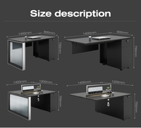 Modern Design Modular Work Station Desk with File Drawer Wooden Frame Cubicle Partition for Home Office Bedroom Staff Set