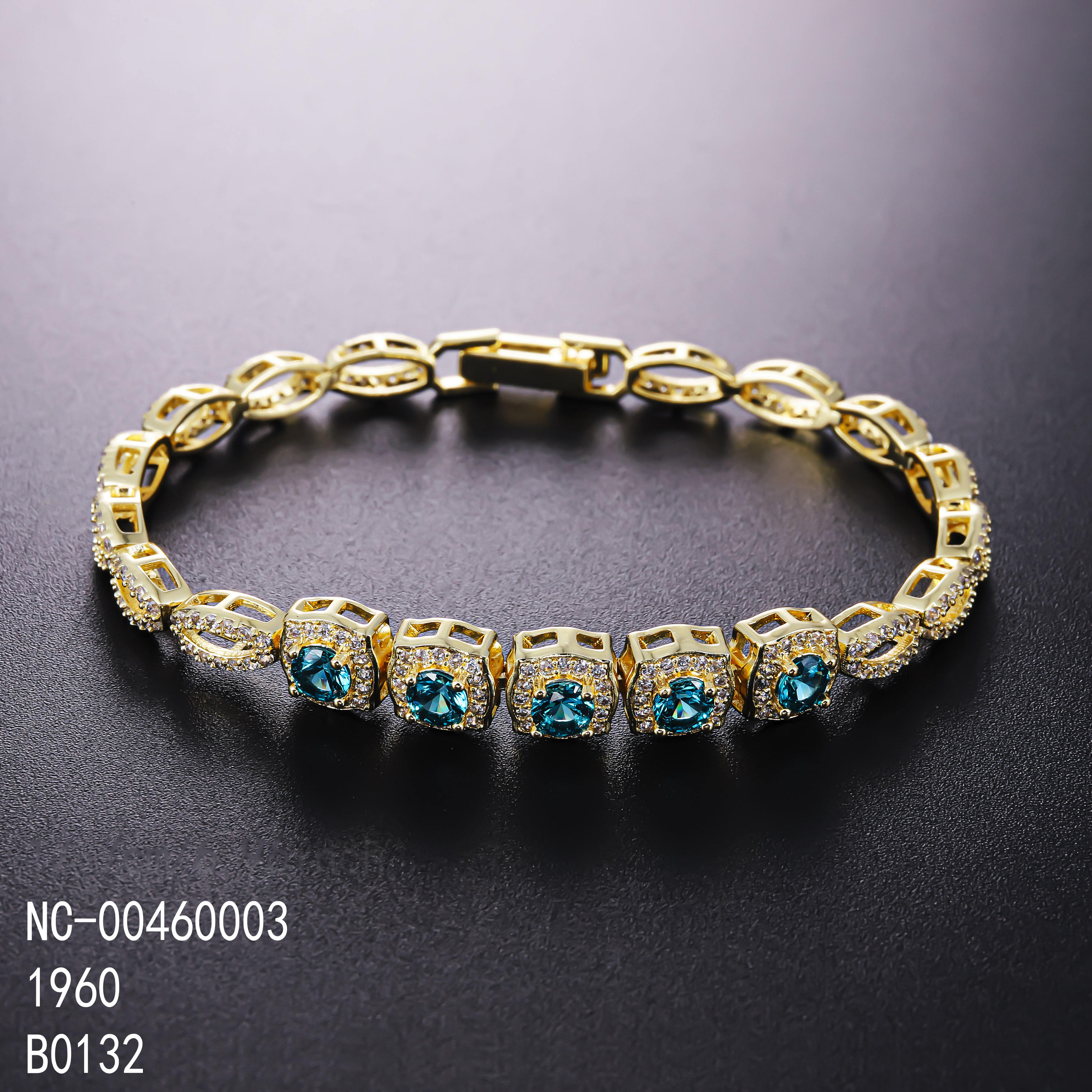 Blue+14K Gold Plated