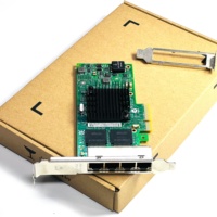 Adaptador de servidor Ethernet Intel I350T4BLK Adaptador de red Gigabit LAN - 10Base-T, 100Base-TX, 1000Base-T - 4 Puertos