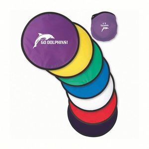 Ventilateur pliable personnalisé en nylon, disque volant, ventilateur pliable flexible, pochette de sublimation, cadeau pour équipe sportive - Product Image 1