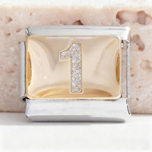 ชุดเครื่องประดับสแตนเลสแบบ DIY สร้อยข้อมือแบบโมดูลาร์ลายตัวเลข แฟชั่นสำหรับทุกเพศ - Product Image 3