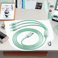 Câble USB Type-C 3-en-1 tressé en nylon coloré 120W à charge rapide 6A, 1,2m, conducteur en cuivre pur pour ordinateur et appareil photo – Meilleures ventes