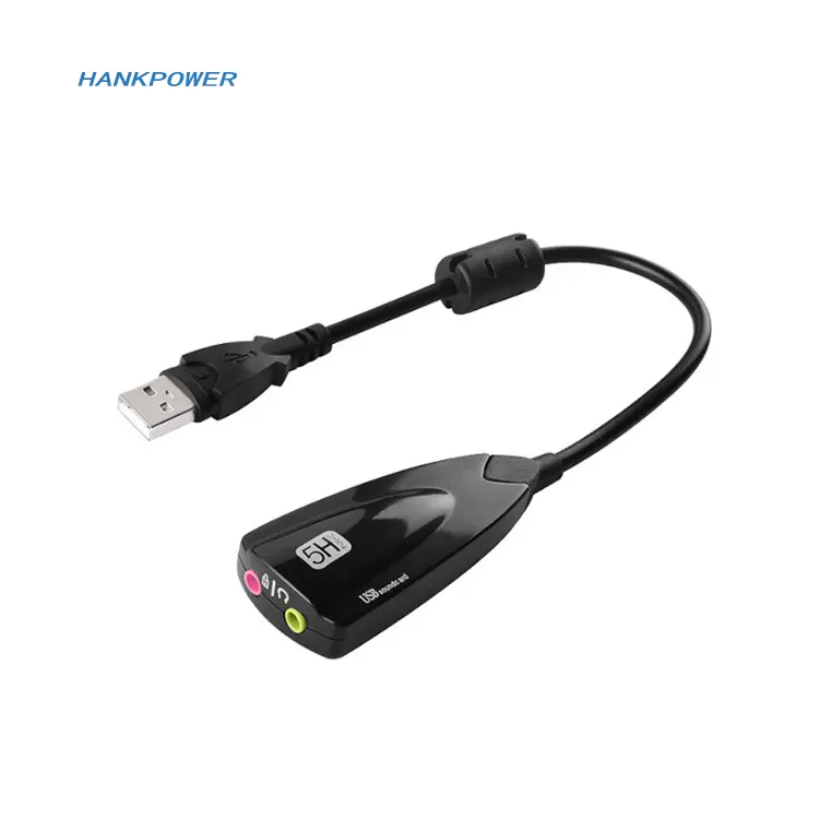 5HV2 USB 7.1 Adaptateur de carte son Ordinateur portable Carte son externe USB indépendante