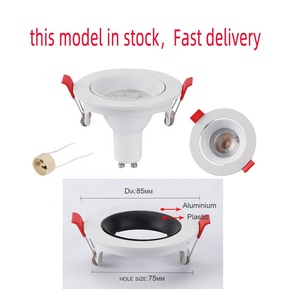 Boîtier carré encastré réglable en ABS <span class=keywords><strong>pour</strong></span> downlight LED GU10/MR16, IP20/IP33, intérieur industriel, anti-éblouissement, angle de faisceau 38° - Product Image 3