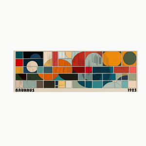 Affiche murale sur toile Bauhaus 1923, impression artistique moderne classique, peinture <span class=keywords><strong>panoramique</strong></span> horizontale sur le thème de l'espace, décoration de la maison - Product Image 6