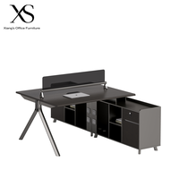 Poste de travail moderne avec cloison de bureau, bureau commercial en bois massif, mobilier de rangement multifonctionnel, séparateur de bureau