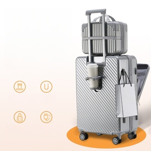 <span class=keywords><strong>Valise</strong></span> à ouverture frontale multifonctionnelle en vente flash - 20/24 pouces, avec serrure TSA et roulettes silencieuses - Product Image 5