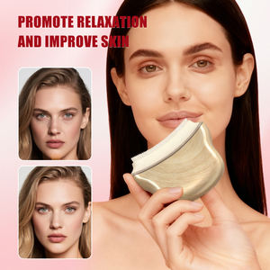 Conjunto de Pincéis Planos para Contorno Facial Linfático com Massageador de Grão de Madeira para Olhos, Pescoço e Corpo - Product Image 2