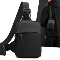 Cross-Border Neue Mini Oxford Brusttasche für Herren, Einfache Modische Wasserdichte Umhängetasche mit Reißverschluss für Outdoor-Sport und Handy